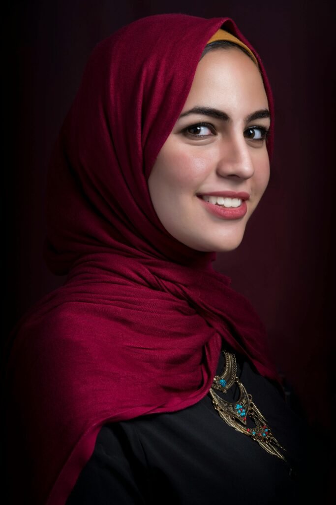 Woman's in Red Sari Portrait